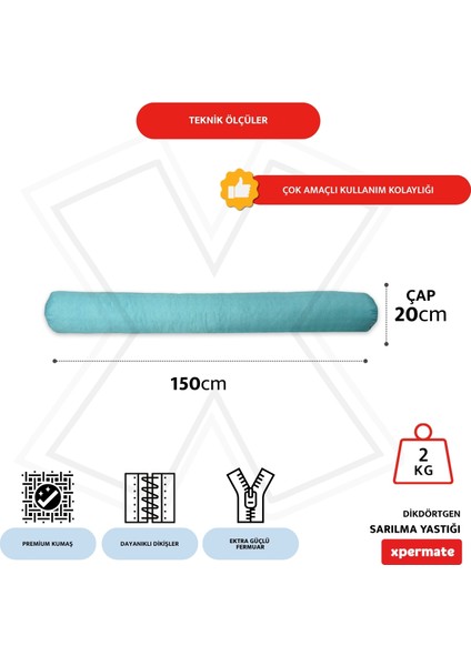 Sarılma Yastığı , Uyku Yastığı , Bacak Arası Yastığı Silindir Mavi fiyatları