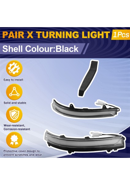 Araba Şeffaf Dikiz Aynası Dönüş Sinyali 5C6949101 5C6949102 (Yurt Dışından) indirimleri