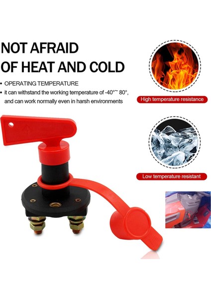 2 Adet Anahtarlı Araç Güç Kesme Anahtarı Topuz Tipi Araç Izolatörü (Yurt Dışından) modelleri