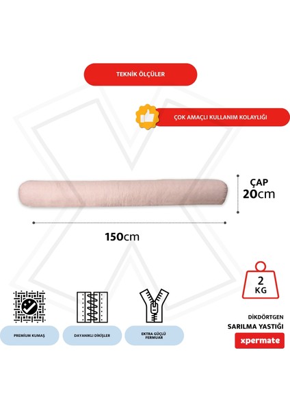 Sarılma Yastığı , Uyku Yastığı , Bacak Arası Yastığı Silindir Pembe fiyatları