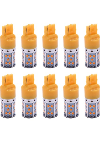 T20 7440 W21W LED Ampul Araba Sinyal Lambaları Amber Aydınlatma Için (Yurt Dışından)
