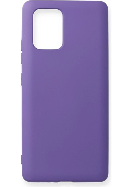 Samsung Galaxy A91 / S10 Lite Kılıf Nano Içi Kadife Silikon - Mor - CPT105166-7429