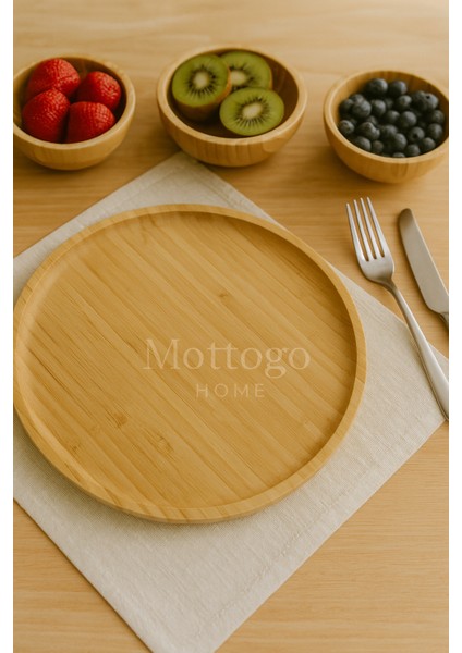 Bambu Yuvarlak Sunum Tabağı 30 cm fiyatları
