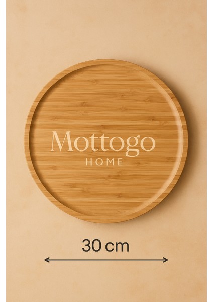 Bambu Yuvarlak Sunum Tabağı 30 cm modelleri