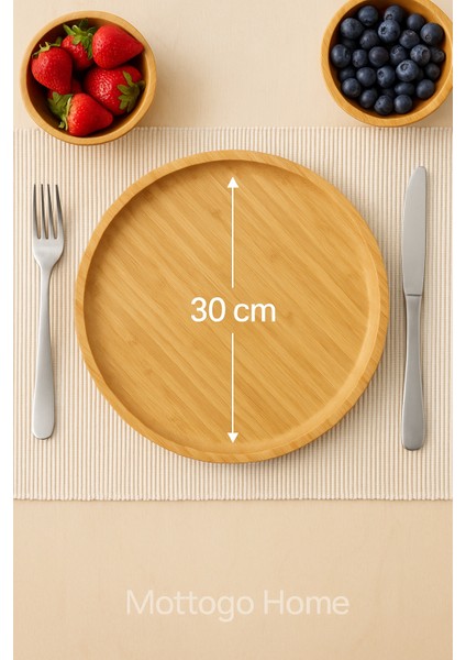 Bambu Yuvarlak Sunum Tabağı 30 cm fırsatları