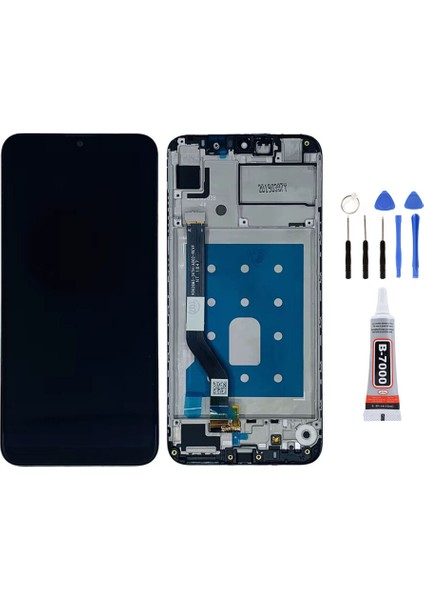 Huawei Y7 Pro 2019 Çıtalı Uyumlu Ekran LCD Dokunmatik Tamir Seti Hediyeli