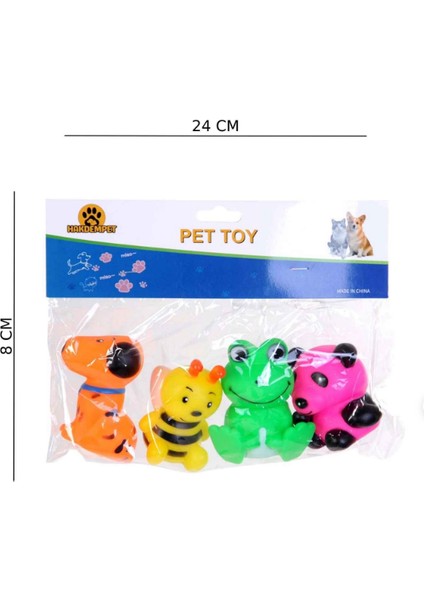 Poşette 4 Lü Hayvanlar Vinil Set