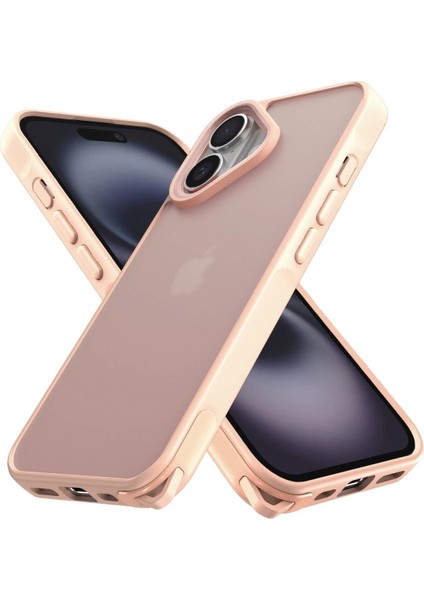 iPhone 16 Kılıf Elegant Kapak - Pudra - CPT102975-7030