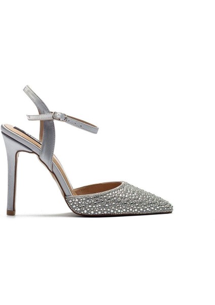 Yüksek Topuklu Taş Işlemeli Tokalı Abiye Saten Ayakkabı 330 fiyatları