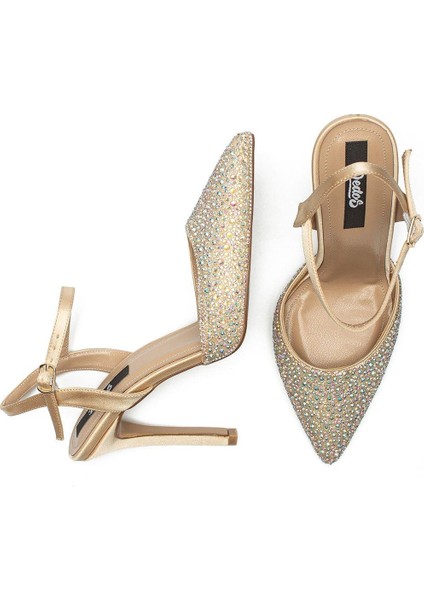 Yüksek Topuklu Taş Işlemeli Tokalı Abiye Saten Ayakkabı 330 fırsatları