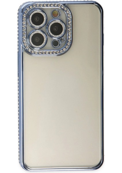 iPhone 14 Pro Kılıf Joke Taşlı Silikon - Mavi - CPT103217-9776 fiyatları