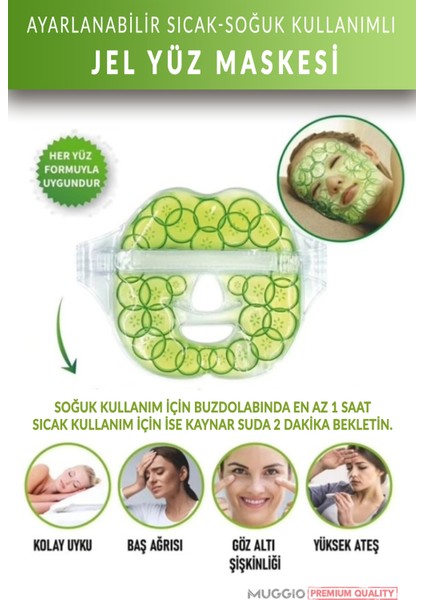 Canlandırıcı Maske - Soğuk Sıcak Jel Yüz Maskesi Buz Sıcak Press Anti Stres