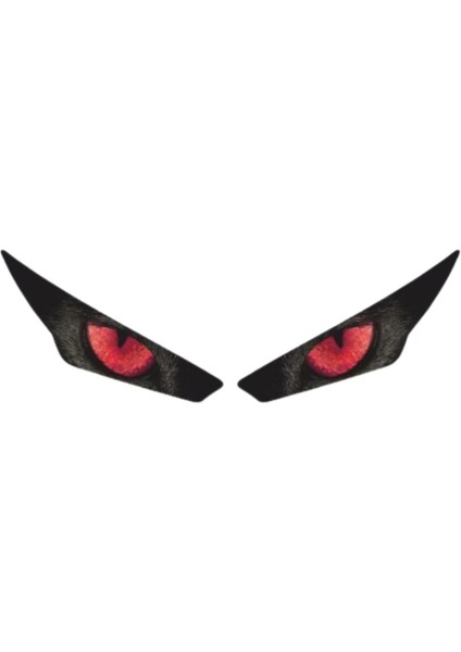 Rks R250 2023 - 2024 Uyumlu Far Sticker Kırmızı Göz