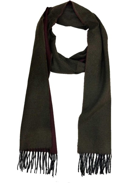 Bordo - Yeşil Çift Taraflı Erkek Kaşkol K627 fiyatları