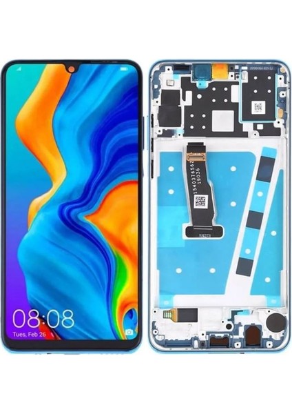Huawei P30 Lite 48MP Çıtalı Mavi Uyumlu Ekran LCD Dokunmatik