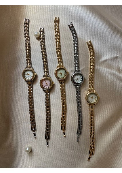 Retro Minimal Boncuk Kordon Vintage Kadın Kol Saati