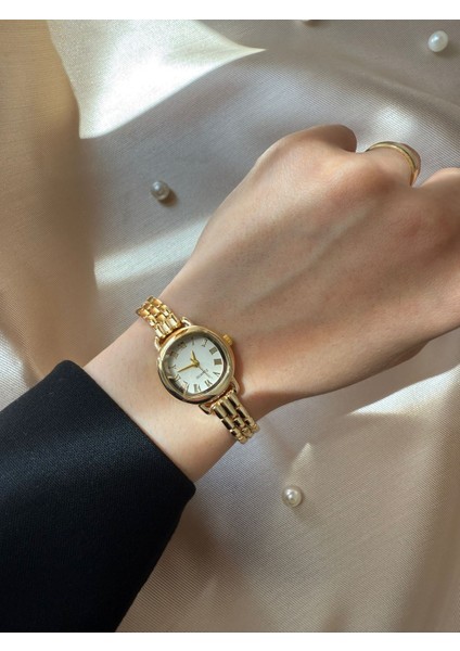 Retro Minimal Boncuk Kordon Vintage Kadın Kol Saati