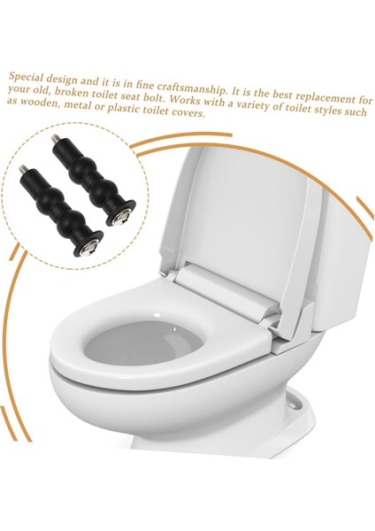 4'lü Paket Tuvalet Vidaları Tuvalet Sabitleme Cıvataları Tuvalet Oturağı Cıvata Kapakları Tuvalet Için Uygun Üst Montajlı Tuvalet Oturağı Cıvataları Siyah (Yurt Dışından) fiyatları