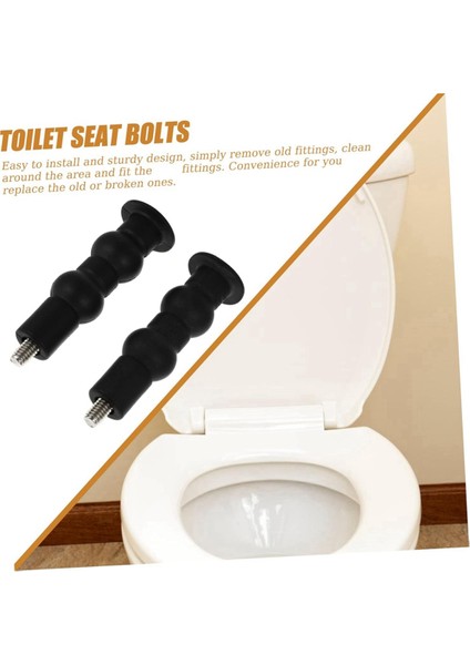 4'lü Paket Tuvalet Vidaları Tuvalet Sabitleme Cıvataları Tuvalet Oturağı Cıvata Kapakları Tuvalet Için Uygun Üst Montajlı Tuvalet Oturağı Cıvataları Siyah (Yurt Dışından) fırsatları