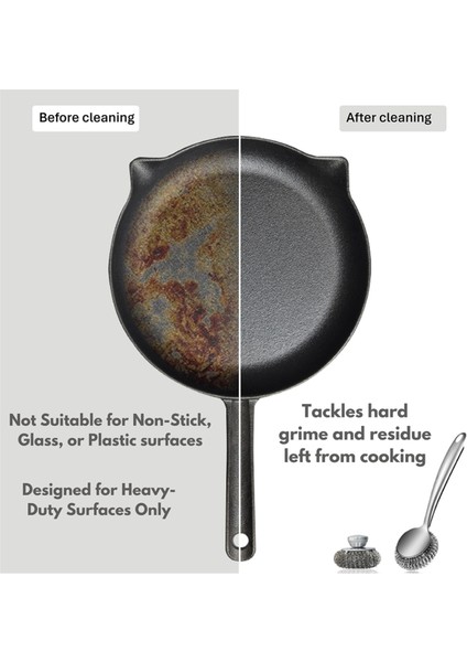 Saplı Çelik Yün Fırçası Bulaşık Fırçası, Derin Temizlik Metal Fırça Seti, Bulaşıklar Için Çelik Fırça, Metal Fırçalar (Yurt Dışından) indirimleri