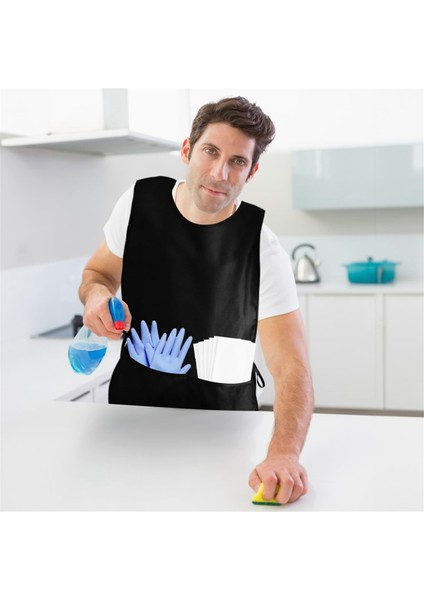 4 Paket 2 Cepli Ayakkabıcı Önlüğü, Kadınlar, Erkekler, Temizlik, Boyama, Ev Işleri, Iş Mavisi Için Su Geçirmez Sanat Önlüğü (Yurt Dışından)
