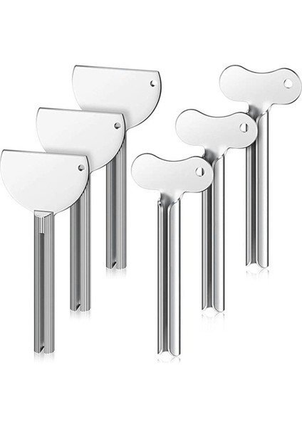 6 Adet Paslanmaz Çelik Diş Macunu Tüpü Sıkacağı Anahtar Diş Macunu Sıkacağı Banyo Saç Boyası Kozmetik Tüpleri Sıkacağı (Yurt Dışından)