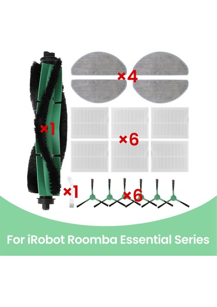 18 Parça Set, Yedek Parçalar Ana Fırça, Yan Fırça, Filtre, Irobot Y0140/Y0110 Robotik Süpürgeler Için Paspas Pedi (Yurt Dışından)