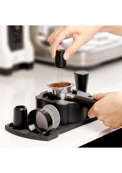 Espresso Tamper Istasyonu Tabanı 51/54/58MM Evrensel Silikon Saplı Dağıtıcı Toz Dağıtıcı Iğne Oturma Desteği A (Yurt Dışından) modelleri
