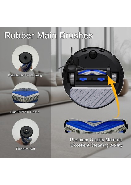 Ecovacs Deebot N20 Plus/pro Plus Robot Süpürge Aksesuarları Kiti Ana Yan Fırça Hepa Filtreleri Paspas Pedleri (Yurt Dışından) modelleri