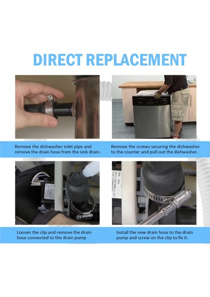 807117001 Frigidaire ve Electrolux Bulaşık Makineleri Için Bulaşık Makinesi Tahliye Hortumu AP5806794 PS9494138 154369601'I Değiştirir (Yurt Dışından) indirimleri