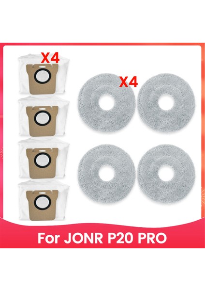 Jonr P20 Pro Vakum Parçaları Paspas Bezi Toz Torbası Aksesuarları Için (Yurt Dışından)