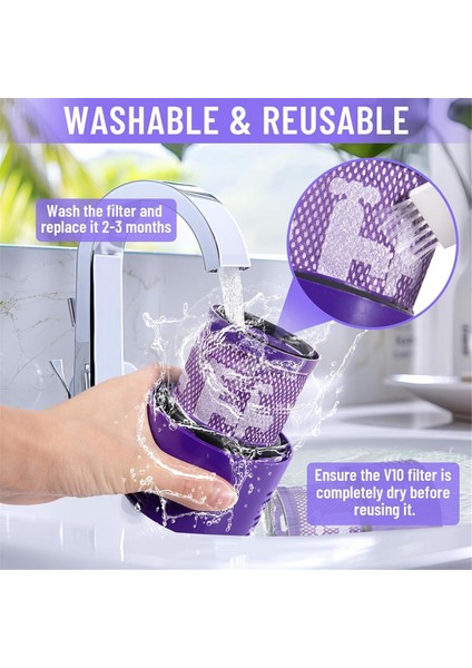 Dyson V10 SV12 Hepa Filtre Yedek Parçaları Için Elektrikli Süpürge Filtresi, Parça Numarası 969082-01 (Yurt Dışından) indirimleri