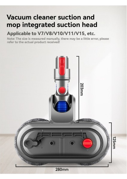 Dyson V7 V8 V10 V11 V15 Elektrikli Süpürge Aparatı Için Elektrikli Zemin Paspas Başlığı 4 Paspas Pedi ve Anahtar Kilidi ile (Yurt Dışından) fiyatları