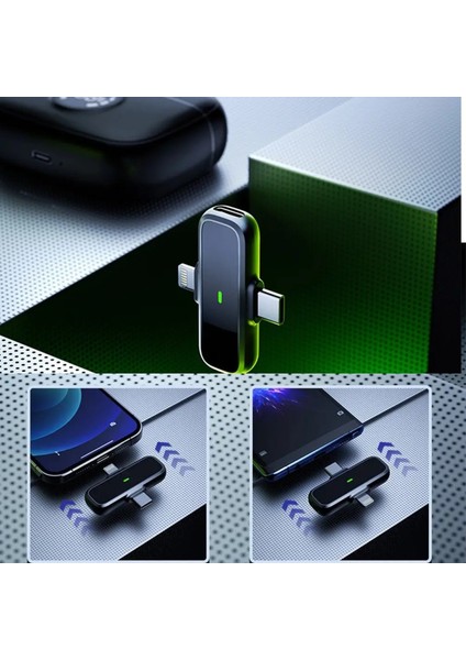 HT-K30 Kablosuz Mikrofon Seti Dijital Göstergeli Şarj Kutulu Ikili Yaka Mikrofonu Ios/type-C Uyumlu fırsatları