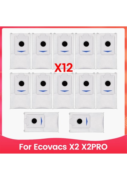 Ecovacs X2 X2PRO Elektrikli Süpürge Aksesuarları Yedek Toz Torbası Için 12 Adet Elektrikli Süpürge Toz Torbası Aksesuarları (Yurt Dışından)