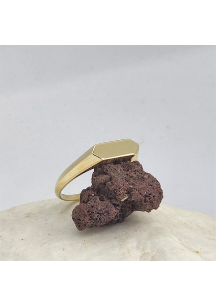 Gümüş Yüzük - Şövalye Yüzük Sarı Kişiselleştirilir Harf İsim Yazılabilir 925 Ayar Gümüş Kadın Yüzük modelleri