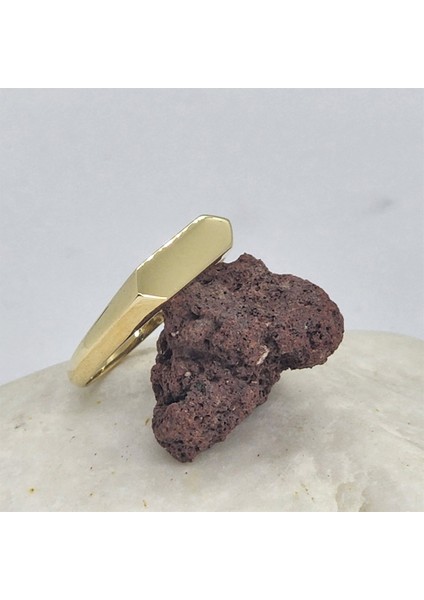 Gümüş Yüzük - Şövalye Yüzük Sarı Kişiselleştirilir Harf İsim Yazılabilir 925 Ayar Gümüş Kadın Yüzük fırsatları