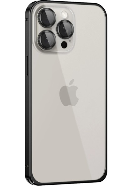 Iphone 15 Pro Metal Bumper Mat Kapak - Siyah Ynsmr