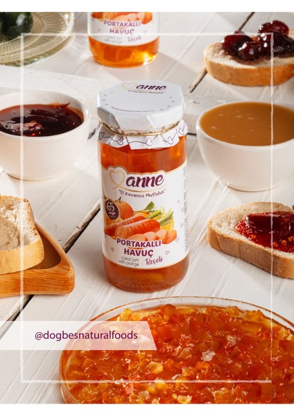 Portakallı Havuç Reçeli 300 gr (Pancar Şekeri İle Üretilmiştir - Glikoz, Koruyucu İçermez) fiyatları