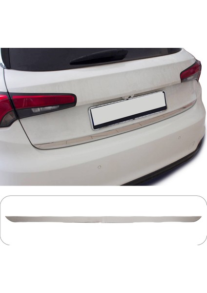 Fiat Egea Hb Uyumlu 2016 ve Üzeri Krom Bagaj Alt Çıtası Paslanmaz Çelik