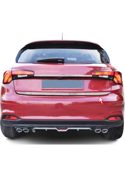Fiat Egea Hb Uyumlu 2016 ve Üzeri Krom Bagaj Alt Çıtası Paslanmaz Çelik
