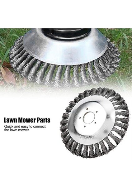 Yabani Ot Temizleme Aleti Çim Fırçası Düzeltici Başlığı 6 Inç Çelik Tel Tekerlek Fırça Kesici Bıçak Bahçe Malzemeleri (Yurt Dışından) fırsatları