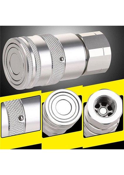 1/2 Inç Npt Hidrolik Bağlantı Parçası Skid Steer Bobcat Düz Yüzlü Hızlı Bağlantı Bağlantı Parçaları 2 Adet Toz Kapağı ile (Yurt Dışından) indirimleri