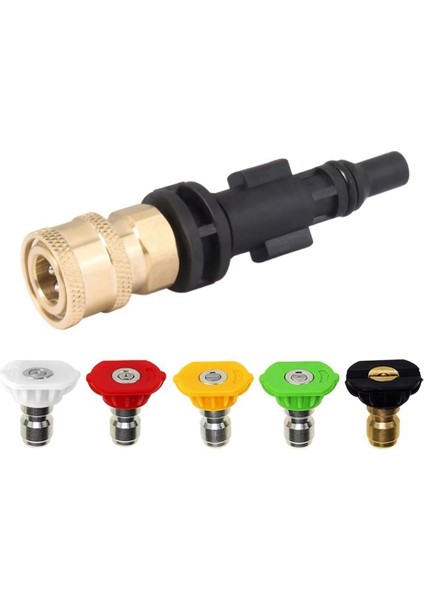 Yüksek Basınçlı Su Aleti Hızlı Bağlantı Adaptörü 1/4 Hızlı Bağlantı 5 Renkli Nozul Lavor/sterwins Için Uygun (Yurt Dışından) fiyatları