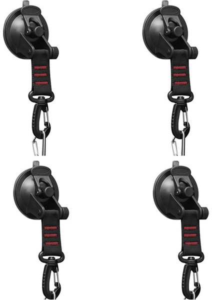 4 Adet Ağır Hizmet Tipi D Halkalı Vantuz 360° Dönebilen Kamp Vantuz Kancaları Araba Vantuzları Tente Çapası-Kırmızı (Yurt Dışından)