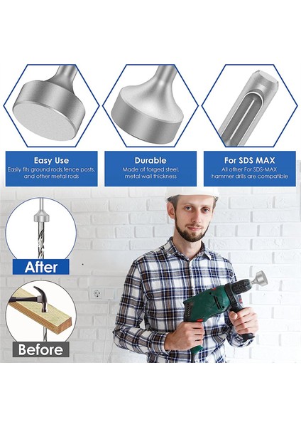 Sds-Plus T Post Topraklama Çubuğu Sürücüsü, Matkap Ucu Sürücüsü Dayanıklı Darbeli Matkap Çubuğu Dönüştürücüsü Darbeli Matkap Topraklama Çubukları Için F (Yurt Dışından) fırsatları