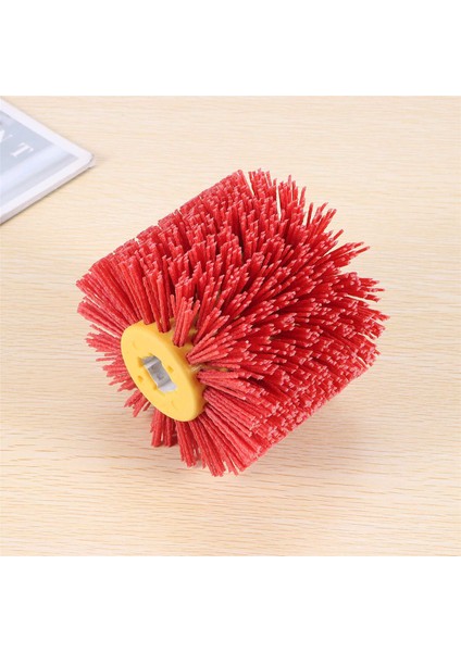 Kırmızı Aşındırıcı Tel Tambur Fırçaları Mobilya Ahşap Açı Taşlama Adaptörü Için Çapak Alma Parlatma Parlatma Tekerleği (Yurt Dışından)