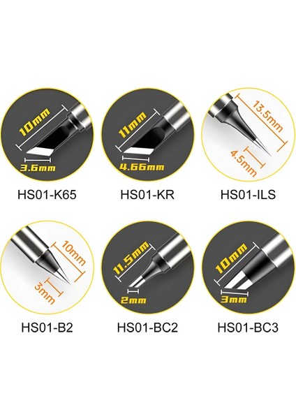 HS01-K65 Fnirsi HS01 Lehimleme Demiri K65 Için Lehim Ucu Kitlerini Değiştirin (Yurt Dışından)