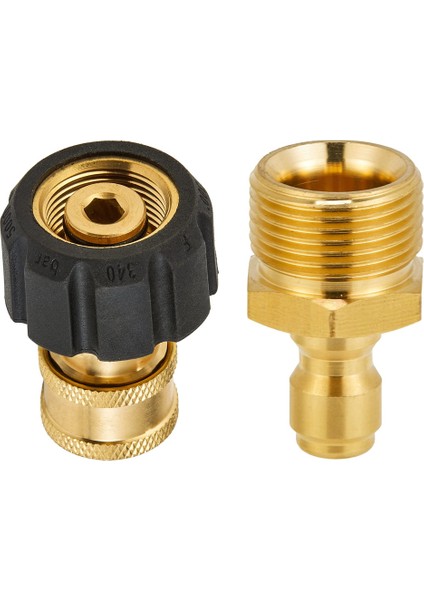 Yüksek Basınçlı Yıkama Makinesi Adaptör Seti Hızlı Bağlantı Kitleri Kar Köpük Borusu M22 Için 1/4 Inç Hızlı Bağlantı, 5000 Psı (Yurt Dışından) fırsatları