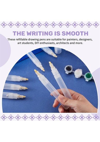 6 Boş Doldurulabilir Boş Boya Kalemi Işaretleyicileri Yeniden Doldurulabilir Boya Kalemi Ince Uçlu Grafiti Işaretleyicileri Yağlıboya Için Akrilik Işaretleyiciler (Yurt Dışından) indirimleri